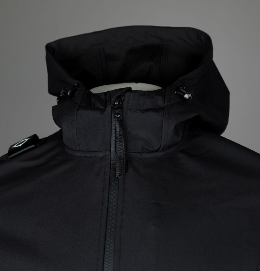 Ma.Strum Softshell Full Zip Hooded Jacket Jet Black