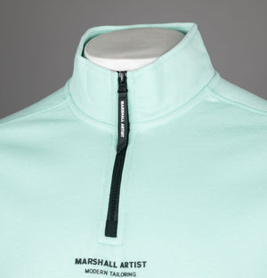 Marshall Artist Siren 1/4 Zip Sweatshirt Aqua