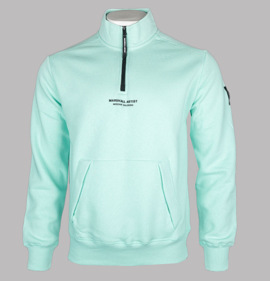 Marshall Artist Siren 1/4 Zip Sweatshirt Aqua