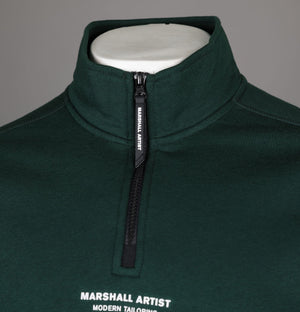 Marshall Artist Siren 1/4 Zip Sweatshirt Forest Green