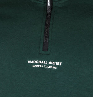 Marshall Artist Siren 1/4 Zip Sweatshirt Forest Green