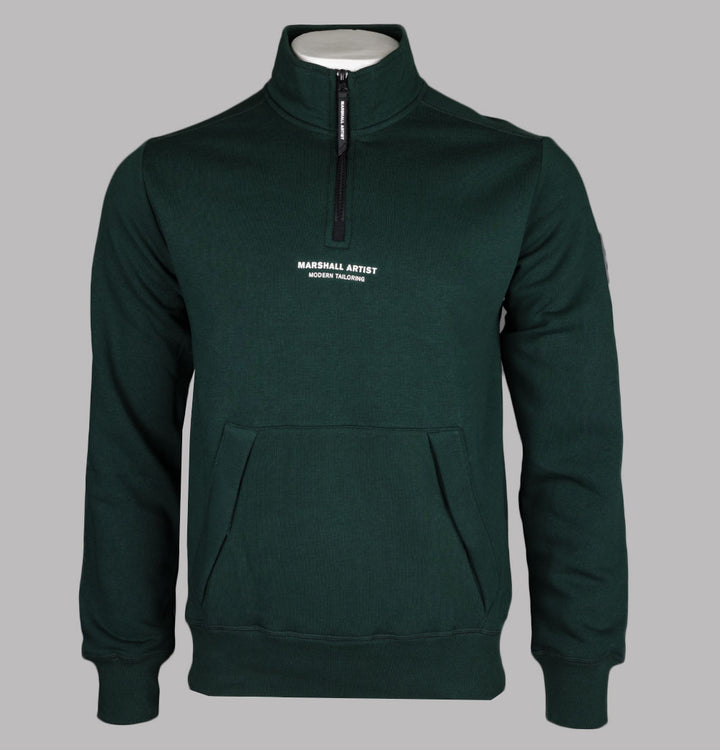 Marshall Artist Siren 1/4 Zip Sweatshirt Forest Green