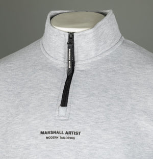 Marshall Artist Siren 1/4 Zip Sweatshirt Grey Marl