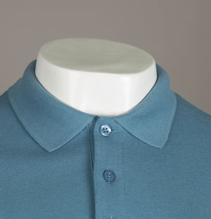 Marshall Artist Siren L/S Polo Shirt Quarry Blue
