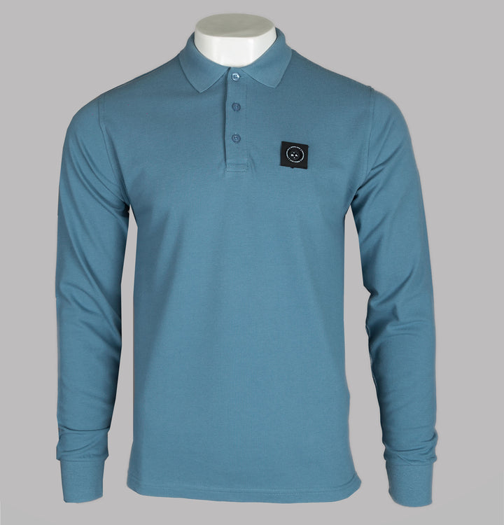 Marshall Artist Siren L/S Polo Shirt Quarry Blue