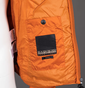 Napapijri Aerons 3 Hooded Quilted Jacket Orange
