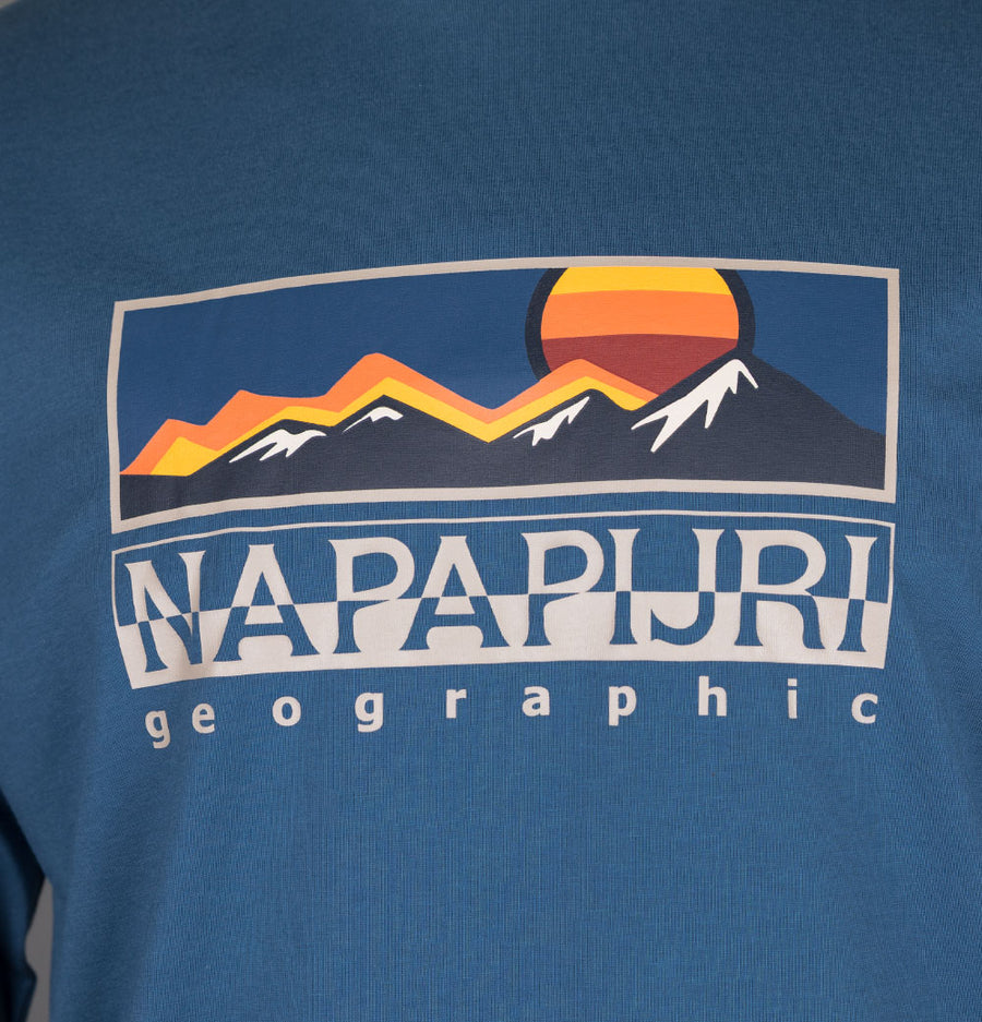 Napapijri S-Freestyle LS T-Shirt Blue Ensign