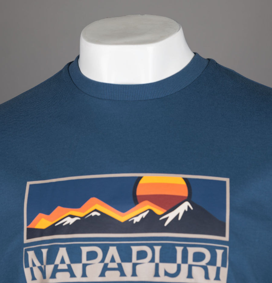 Napapijri S-Freestyle LS T-Shirt Blue Ensign