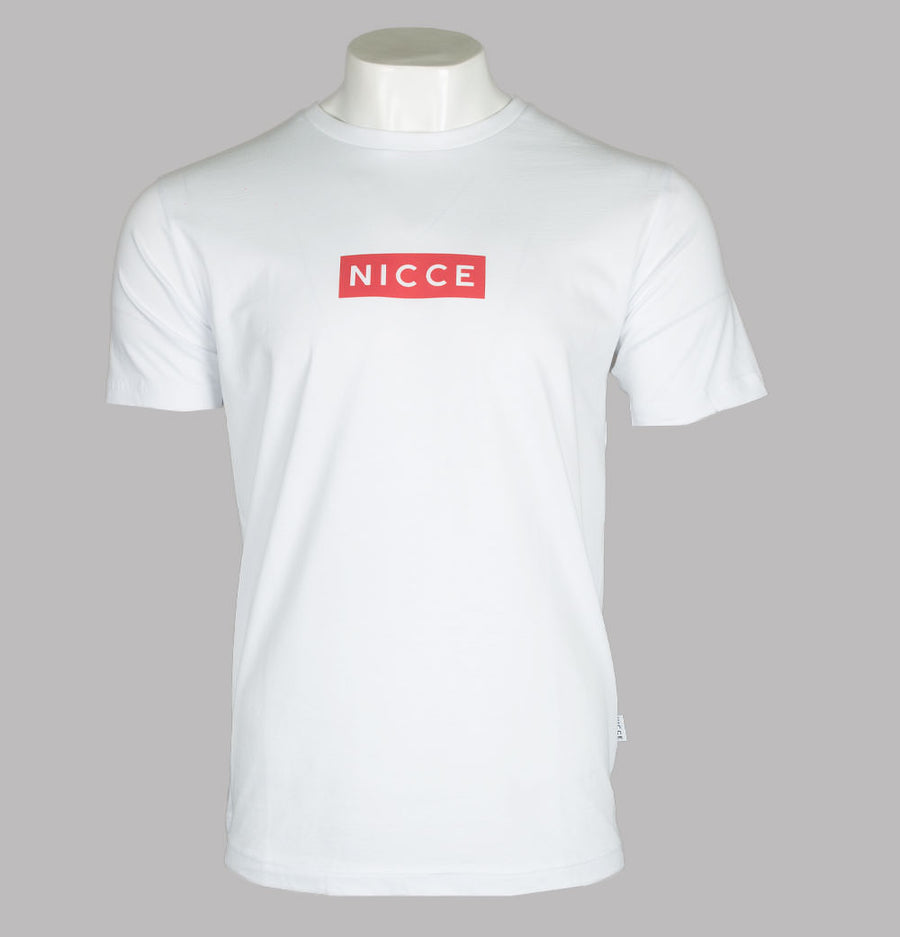 Nicce Base T-Shirt White/Holly Berry