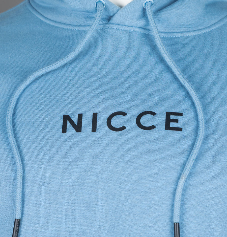 Nicce Centre Logo Hoodie Allure Blue