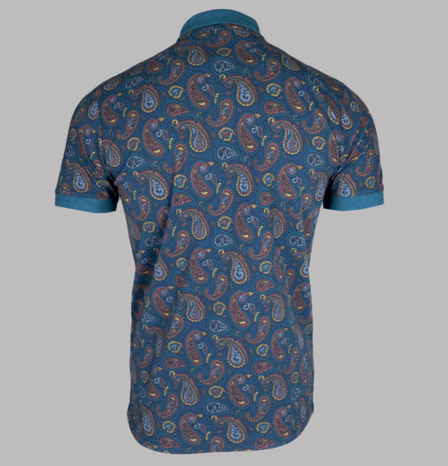 Pretty Green Alloway Paisley Polo Shirt Multi