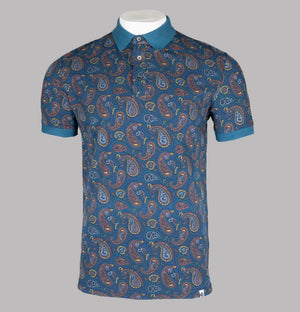 Pretty Green Alloway Paisley Polo Shirt Multi