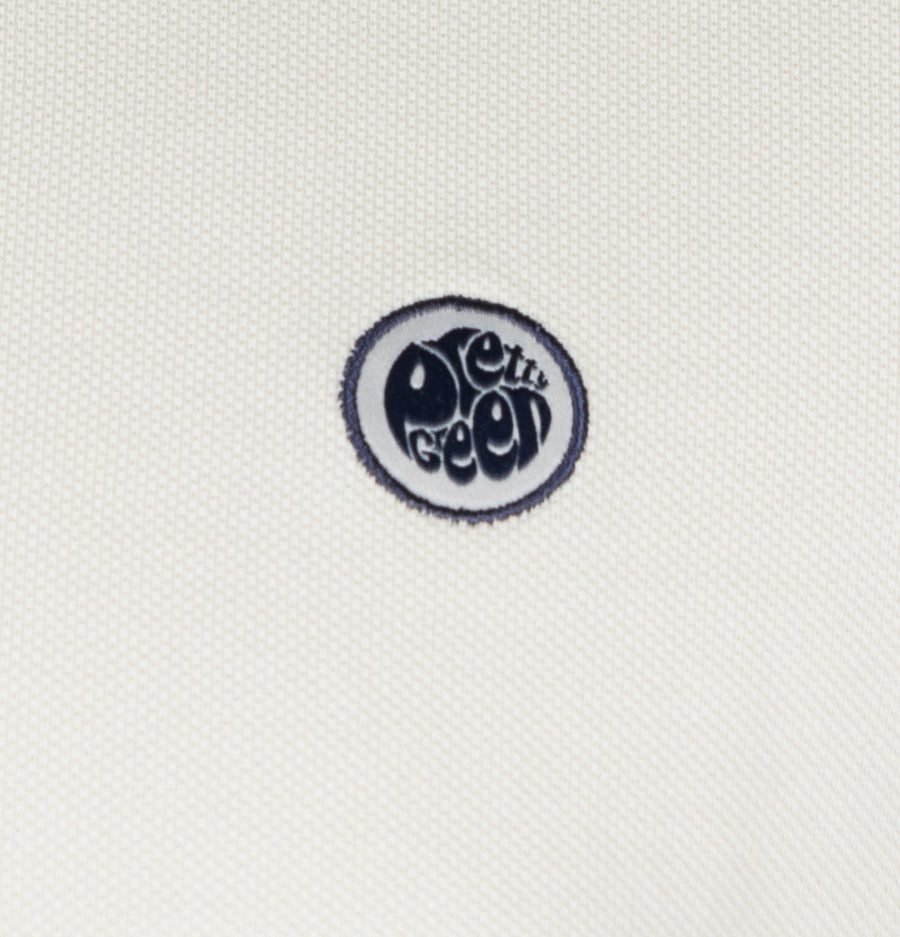 Pretty Green Barton LS Polo Shirt Light Grey