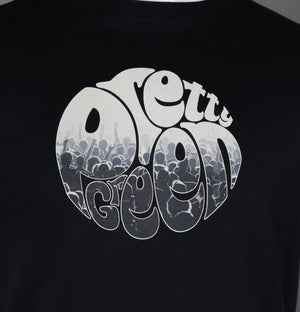 Pretty Green Crowd Logo T-Shirt Black