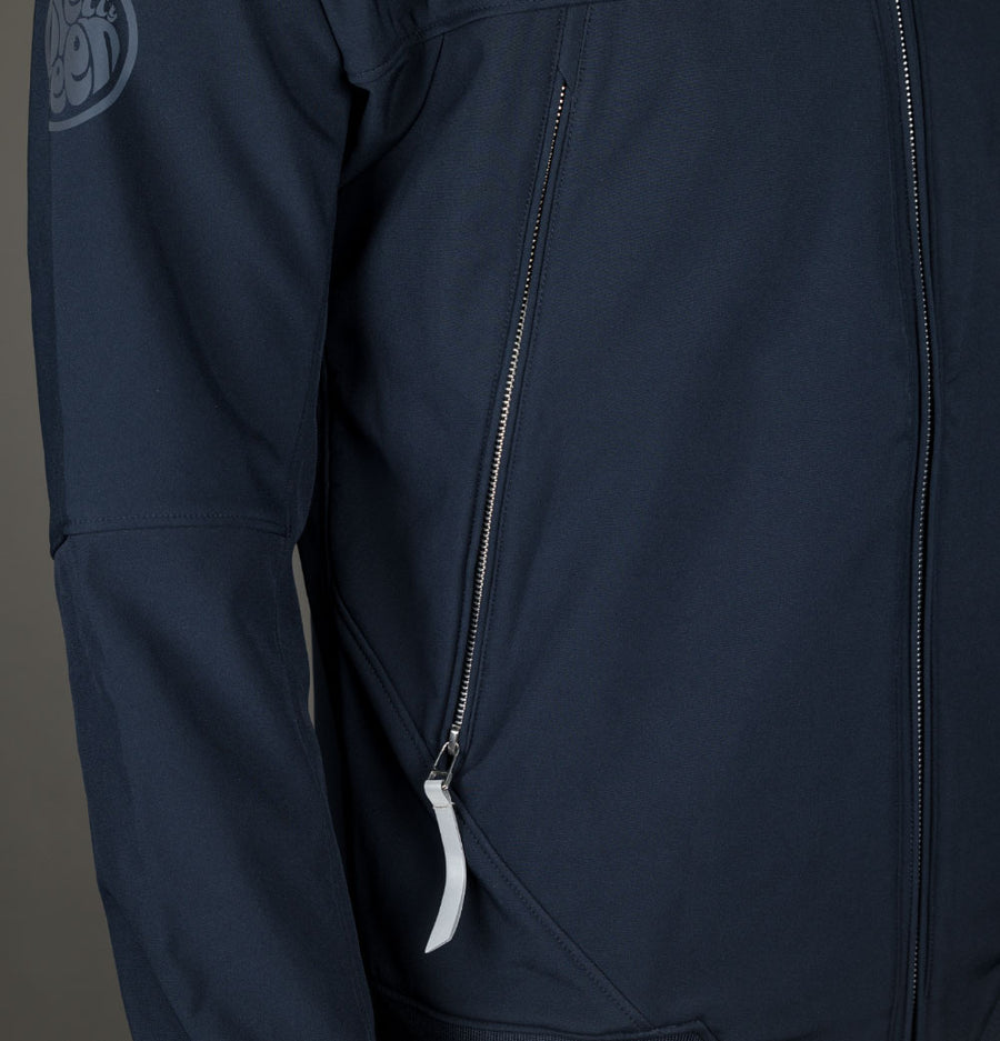 Pretty Green Cyclone Soft Shell Hooded Jacket Navy