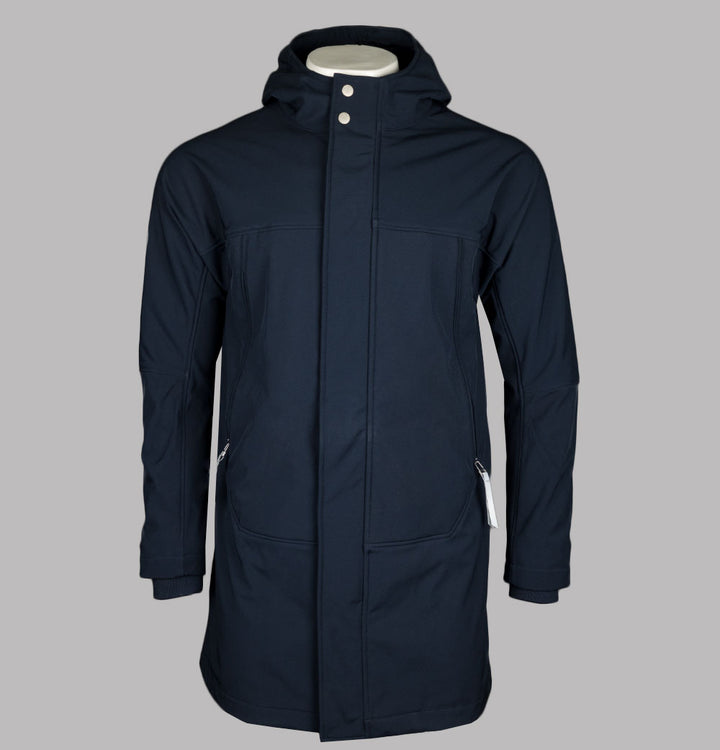 Pretty Green Cyclone Soft Shell Parka Navy