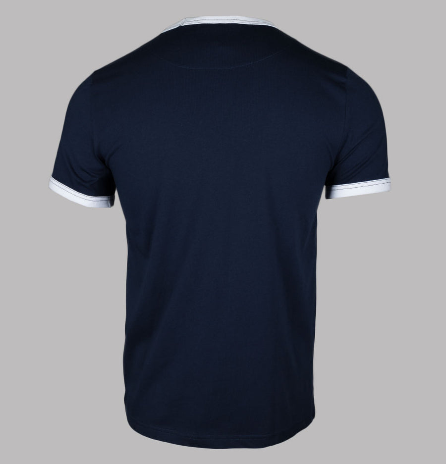 Pretty Green Epsilon Ringer T-Shirt Navy