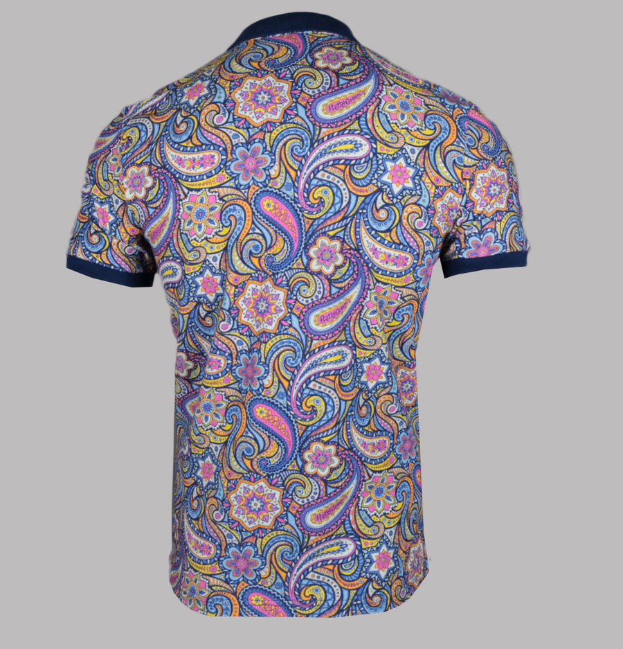 Pretty Green Festival Paisley Polo Multi