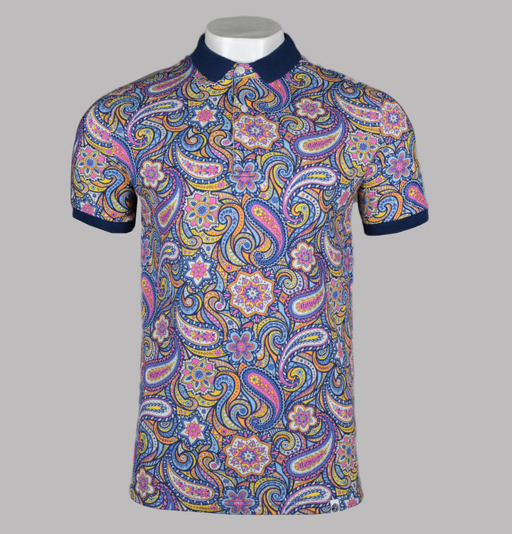 Pretty Green Festival Paisley Polo Multi