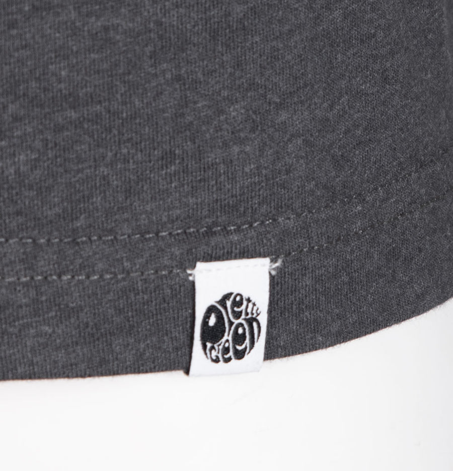 Pretty Green Football Logo T-Shirt Dark Grey Marl