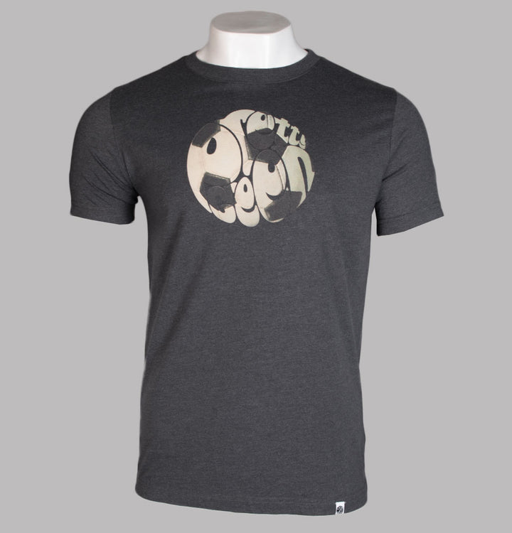 Pretty Green Football Logo T-Shirt Dark Grey Marl