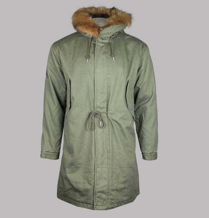 Pretty Green Freeman M-65 Parka Khaki