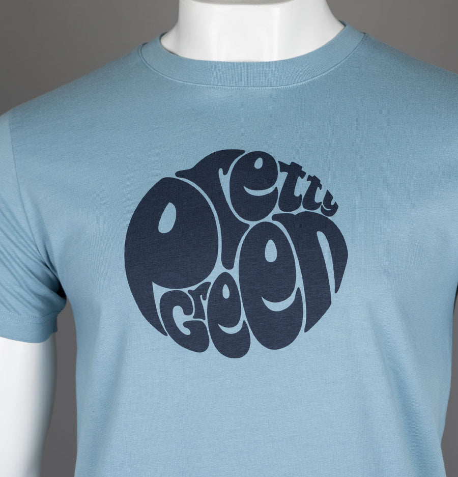 Pretty Green Gillespie Logo T-Shirt Blue