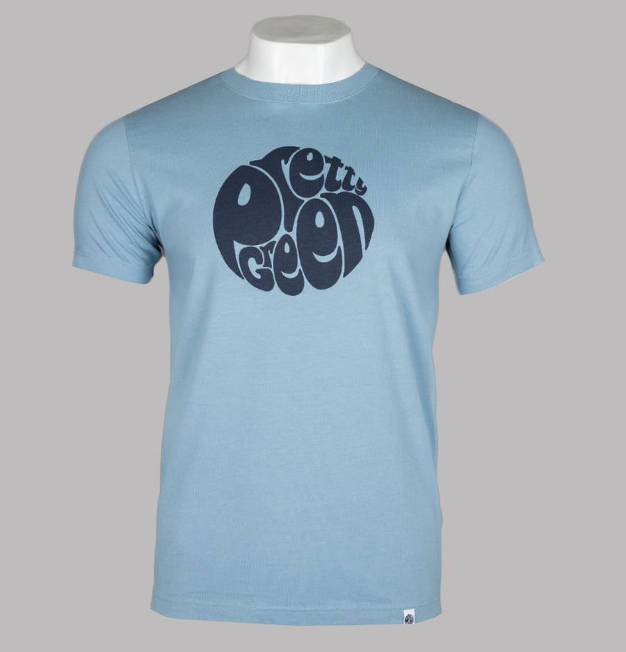 Pretty Green Gillespie Logo T-Shirt Blue