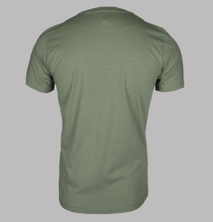 Pretty Green Gillespie Logo T-Shirt Khaki