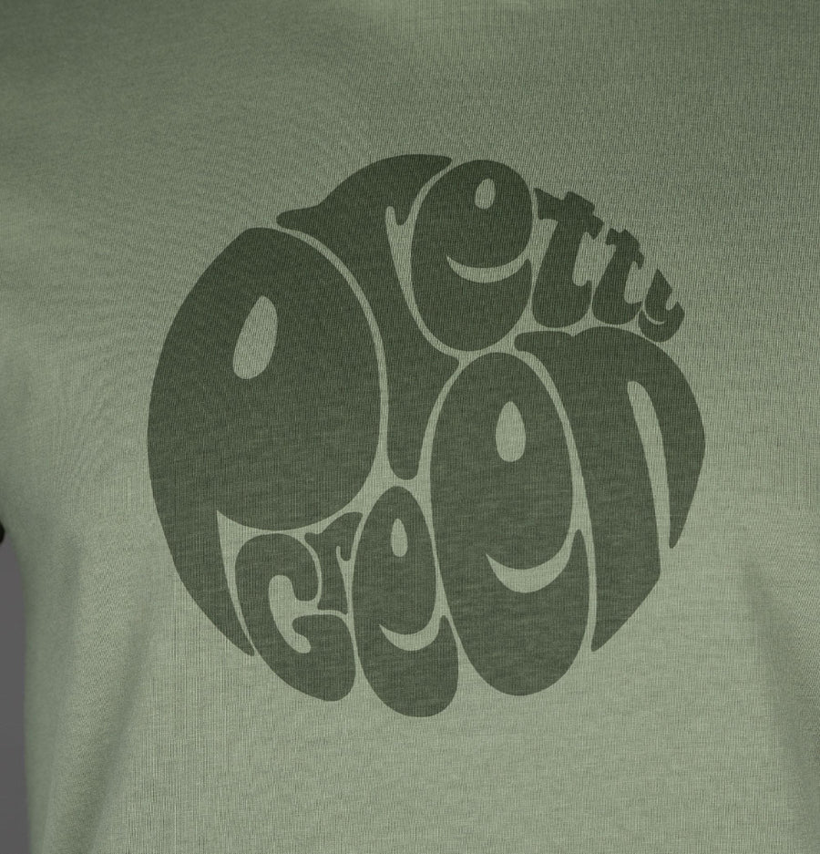 Pretty Green Gillespie Logo T-Shirt Khaki