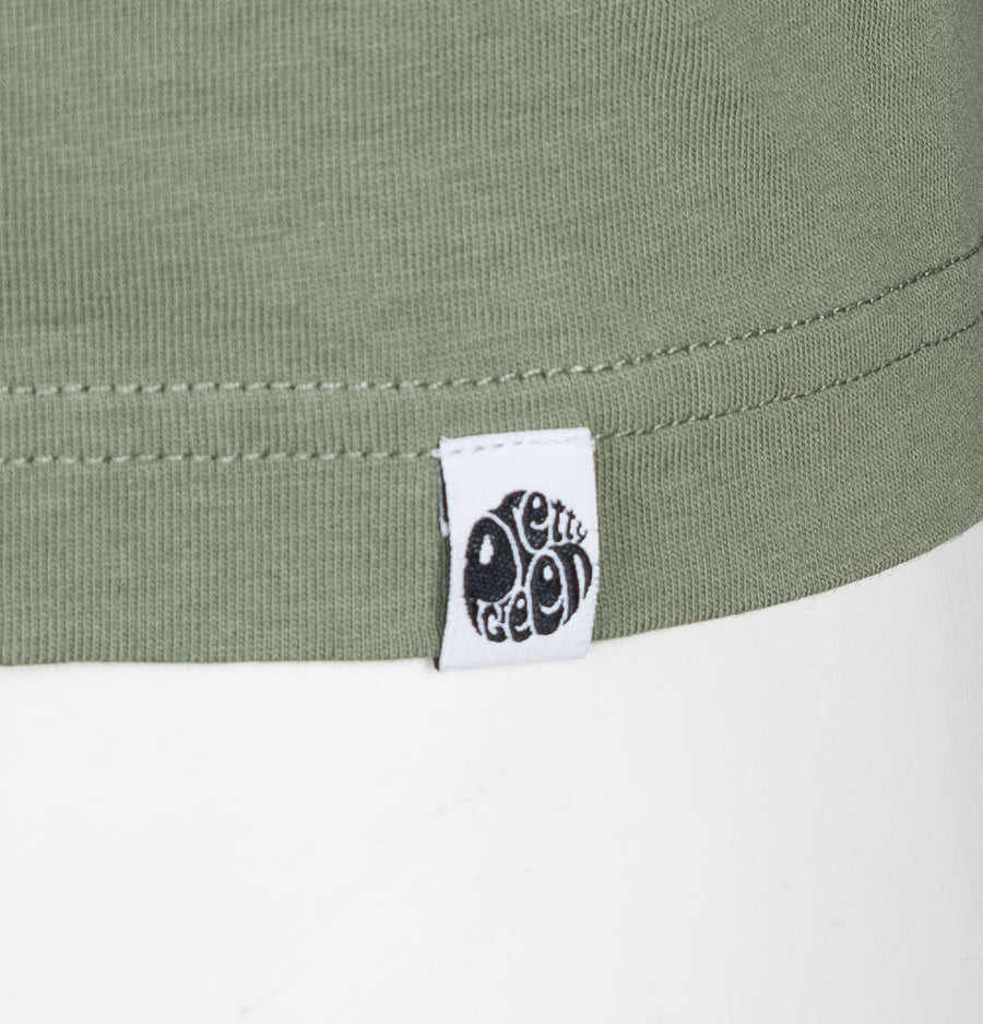 Pretty Green Gillespie Logo T-Shirt Khaki