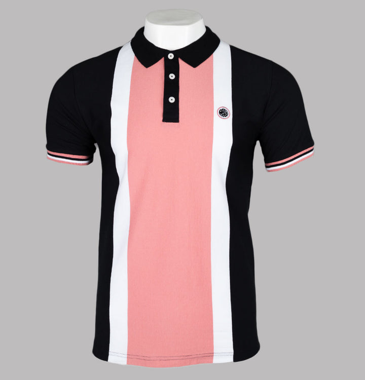 Pretty Green Hollen Stripe Jersey Polo Black