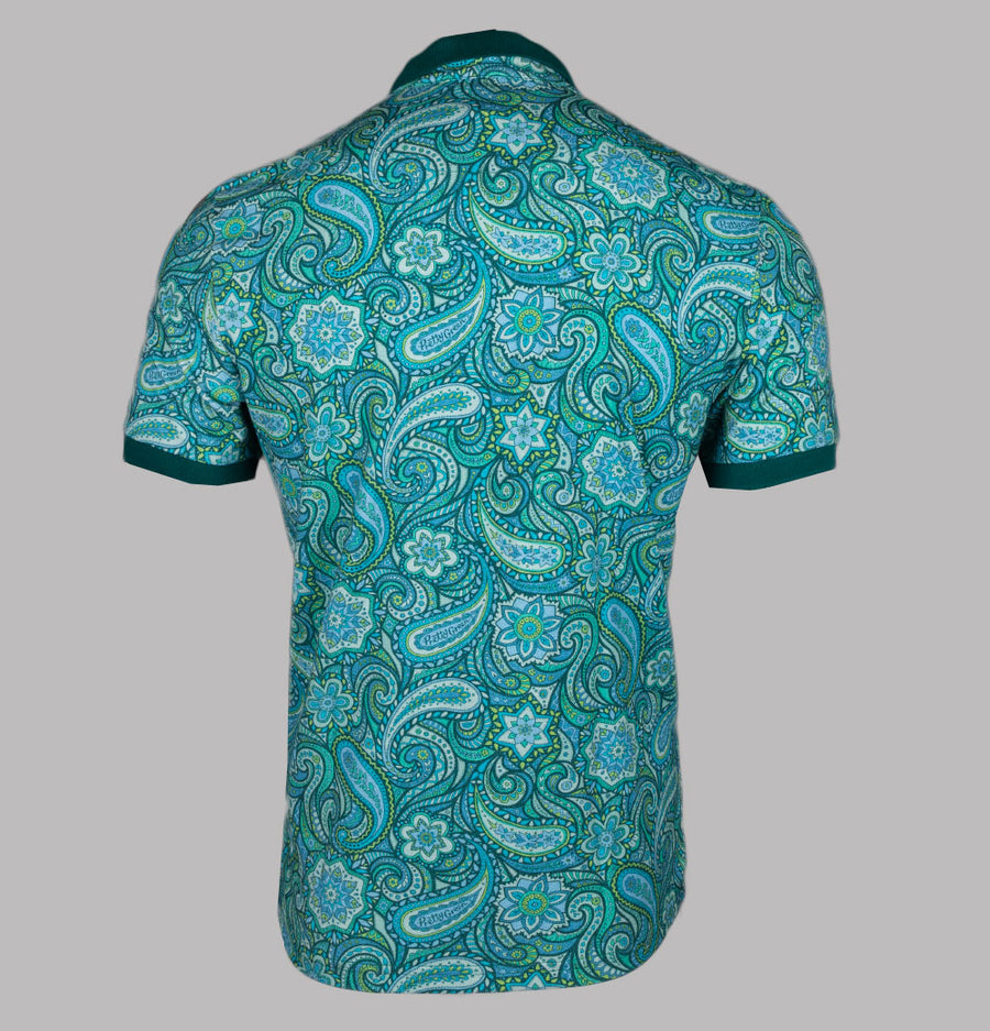 Pretty Green Itchycoo Paisley Polo Green