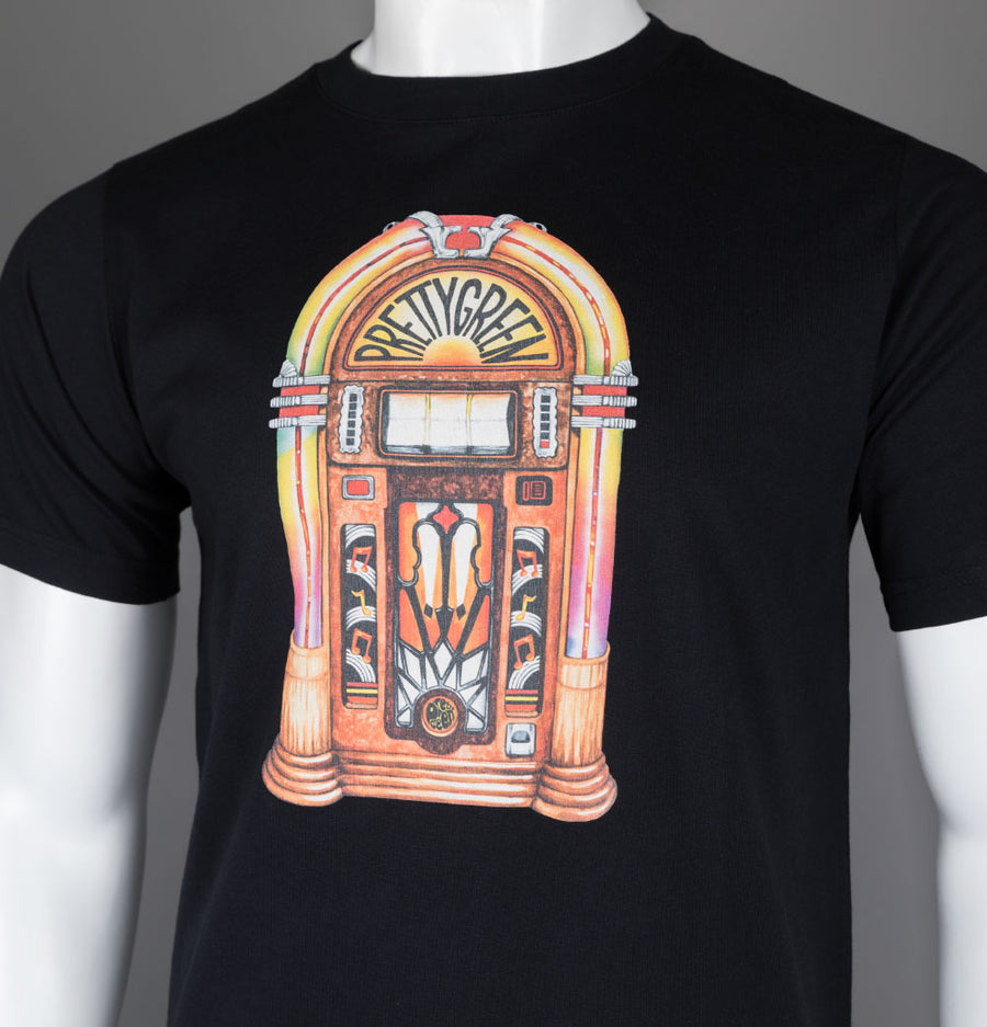 Pretty Green Jukebox T-Shirt Black