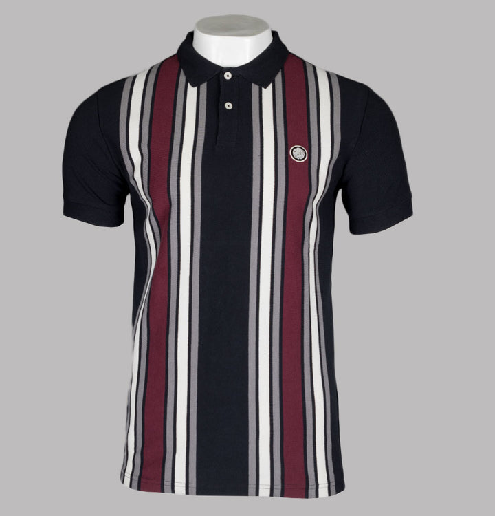 Pretty Green Marriot Stripe Polo Shirt Black