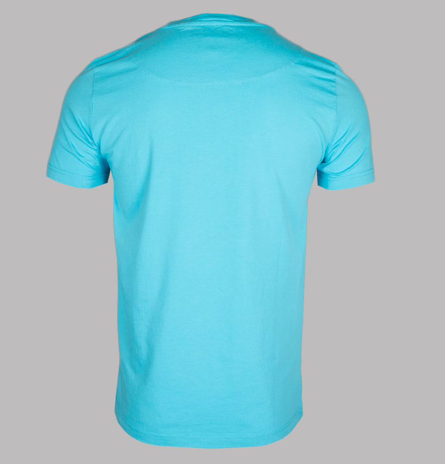 Pretty Green Melted Logo T-Shirt Blue