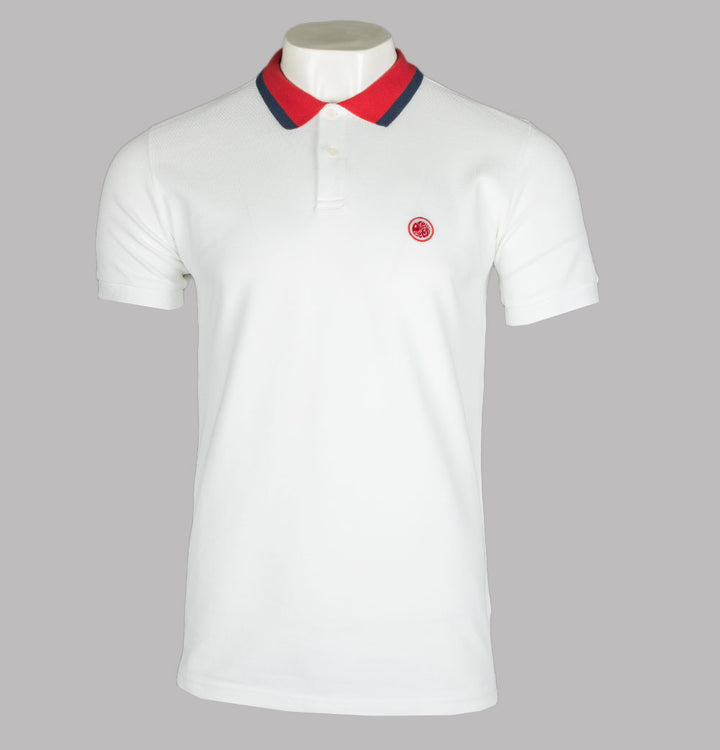 Pretty Green Tilby Pique Polo Shirt White