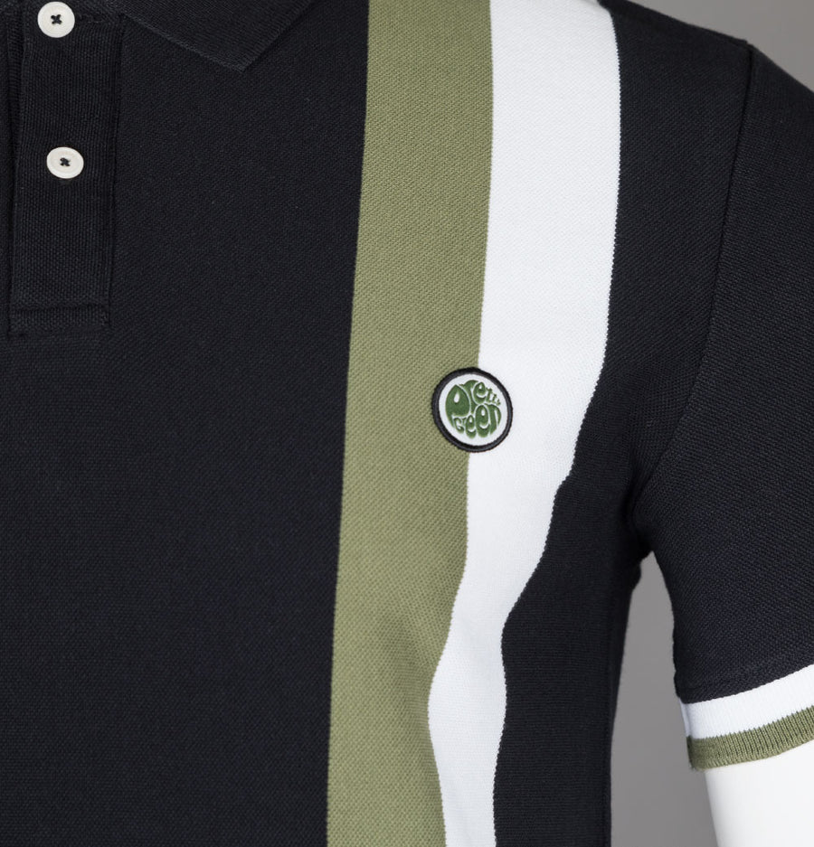 Pretty Green Tilby Stripe Polo Shirt Black