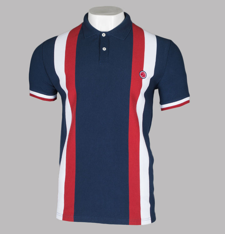 Pretty Green Tilby Stripe Polo Shirt Navy