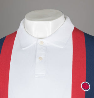 Pretty Green Tilby Stripe Polo Shirt White