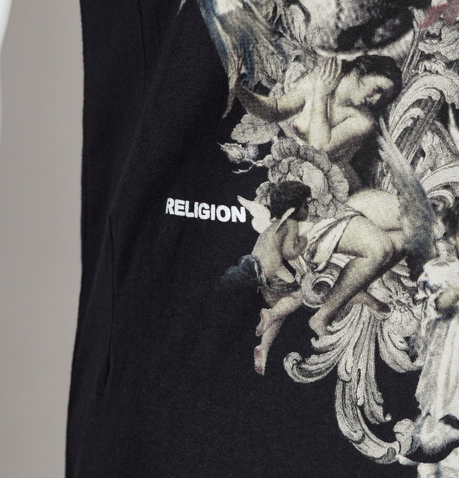 Religion Cherubs Skull T-Shirt Black
