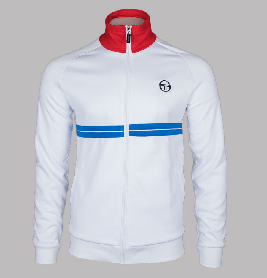 Sergio Tacchini Dallas Tracksuit Top White/Adrenaline Rush