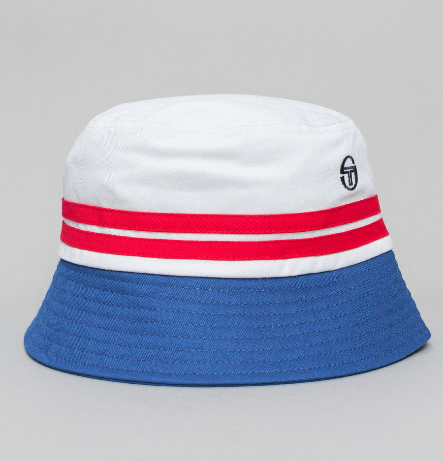 Sergio Tacchini Stonewoods Bucket Hat White/Strong Blue