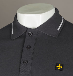 Terrace Cult Pique Polo Shirt Magnet Grey