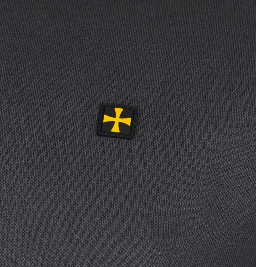 Terrace Cult Pique Polo Shirt Magnet Grey