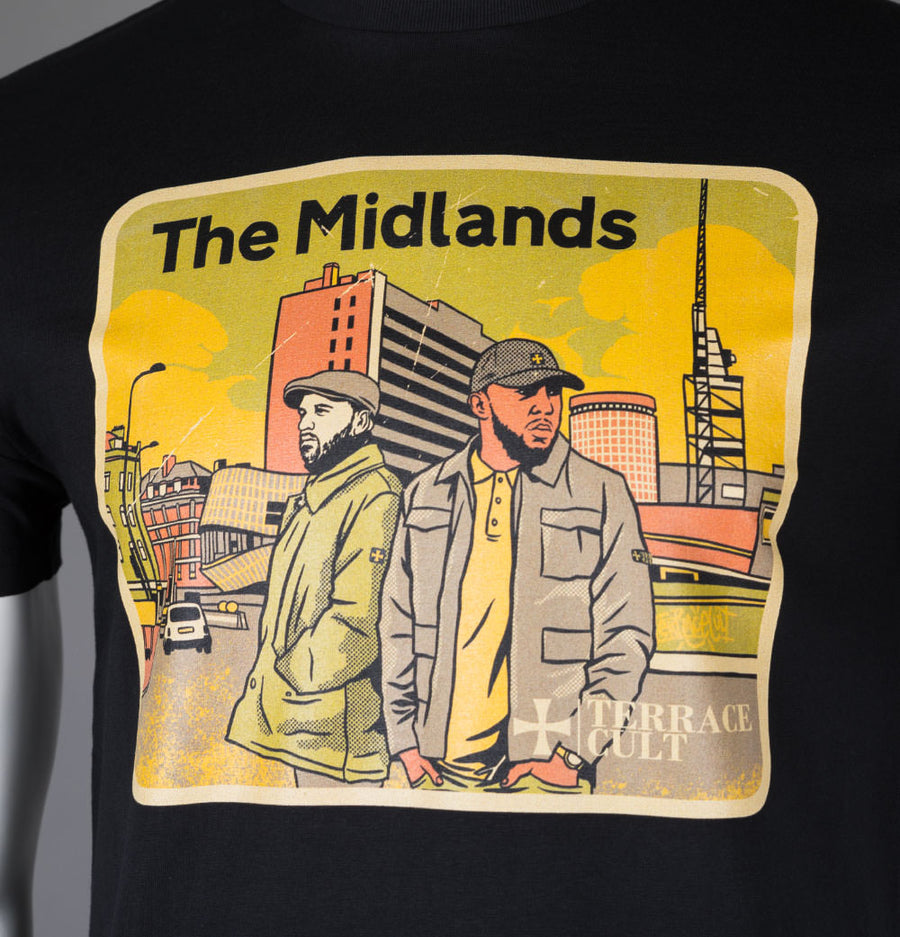 Terrace Cult The Midlands T-Shirt Black