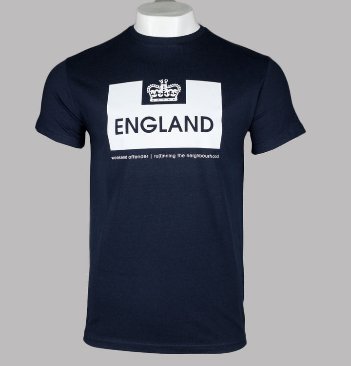 Weekend Offender England Edition T-Shirt Navy/White