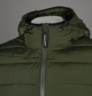 Weekend Offender LA Guardia Quilted Jacket Dark Green