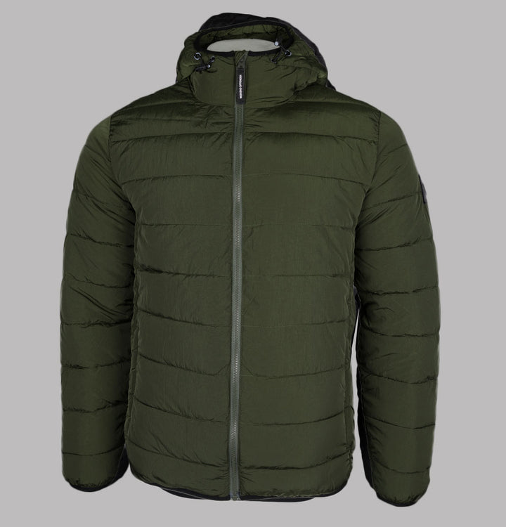 Weekend Offender LA Guardia Quilted Jacket Dark Green