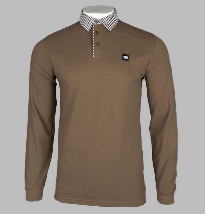 Weekend Offender Tavarez LS Polo Shirt Caramel